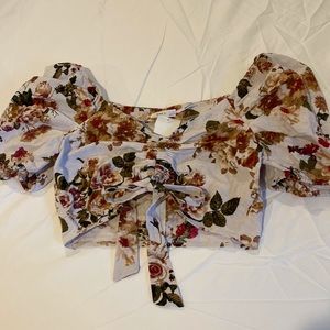 Mind Code Linen Crop Top